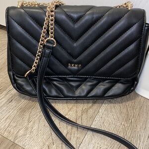 DKNY Black Quilted Shoulder Bag